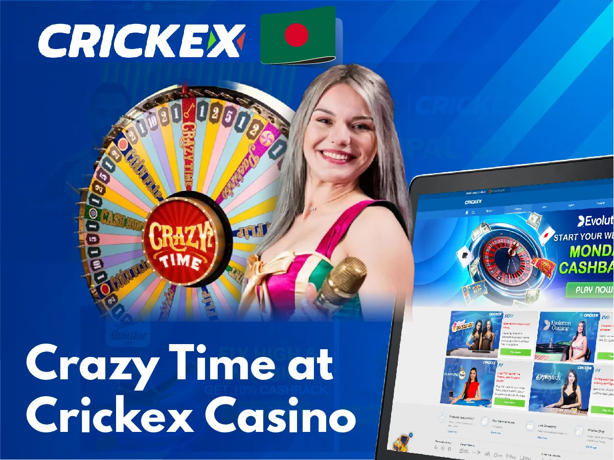 Crazy Time casino game at Crickex online casino